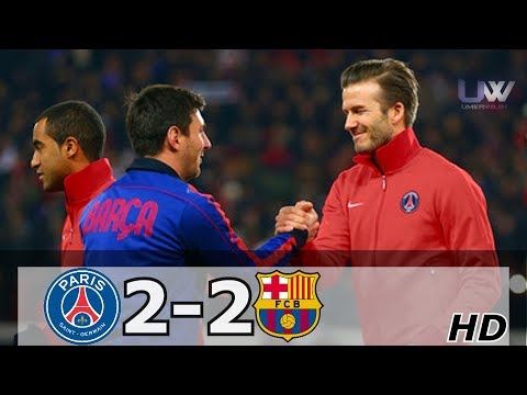 LIONEL MESSI MEETS DAVID BECKHAM | PSG AND Barcelona DRAW IN PARIS
