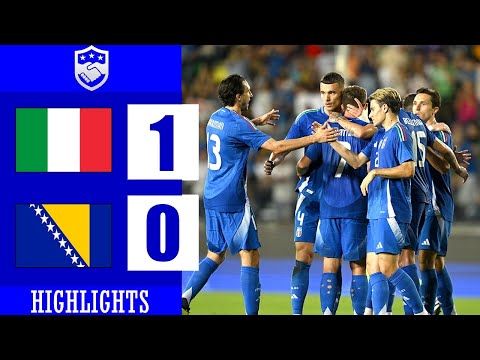 Italy vs Bosnia Herzegovina 1-0 Highlights Goals - Friendly International - 2024