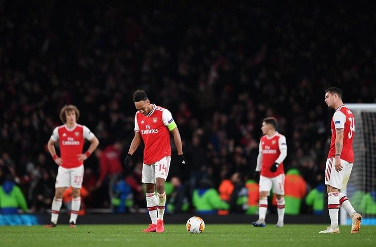 Arsenal harus rela tersingkir dari Liga Europa setelah kalah 1-2 dari Olympiakos pada leg II babak 32-besar.