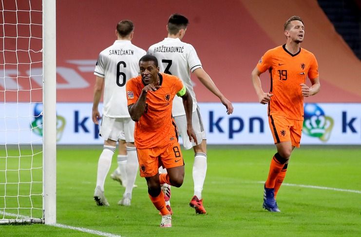 Belanda vs Bosnia - Nations League - Frank de Boer - Gini Wijbaldum - @onsoranje