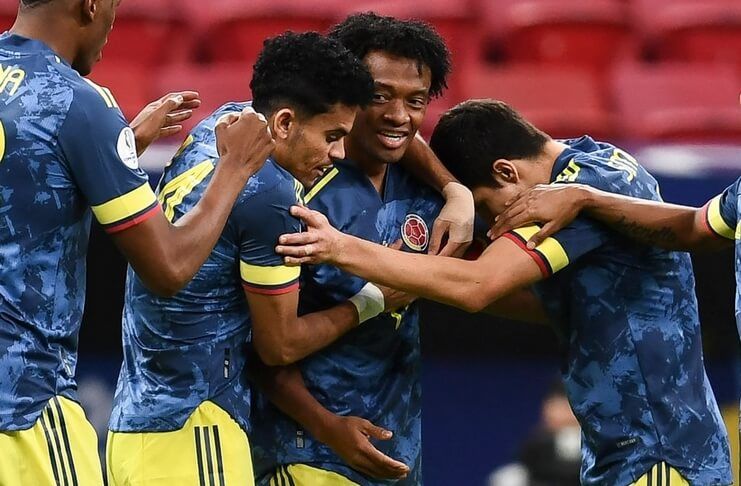 Juan Cuadrado memimpin timnya comeback saat laga Kolombia vs Peru dalam perebutan tempat ketiga Copa America 2021.