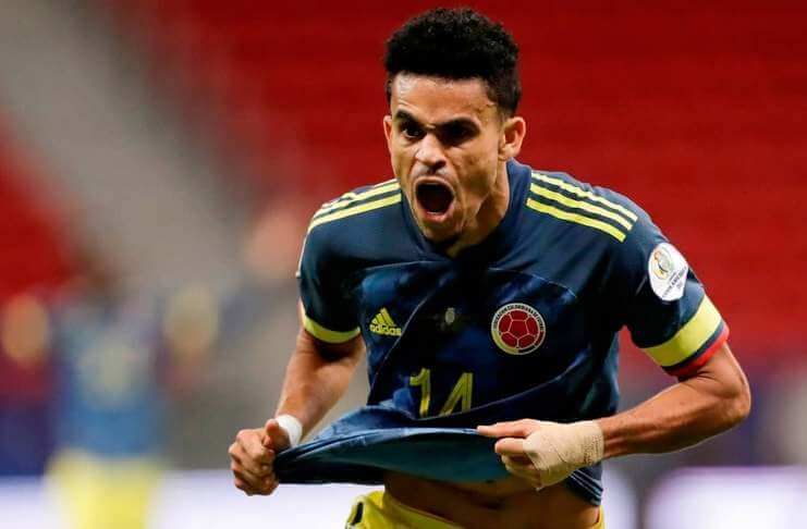 Luis Diaz kini sudah mencetak 4 gol di Copa America 2021.