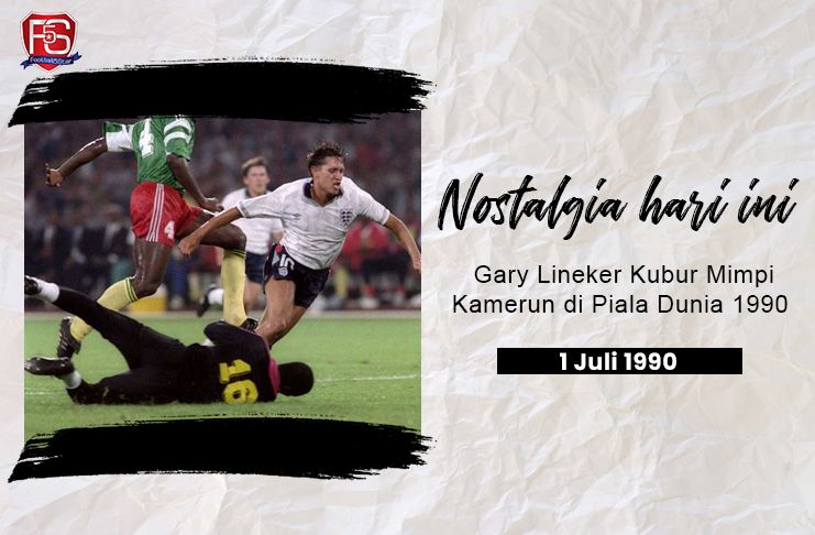 Nostalgia Hari Ini Gary Lineker Kubur Mimpi Kamerun di Piala Dunia 1990