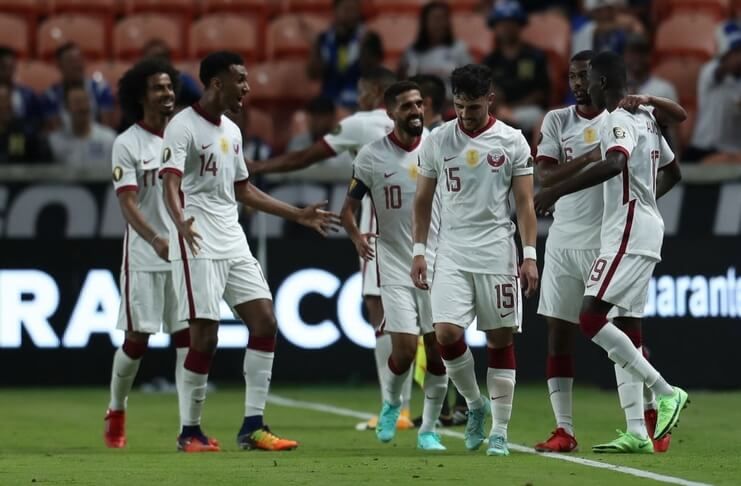 Timnas Qatar hanya imbang 3-3 dengan Panama pada debutnya di Piala Emas 2021.