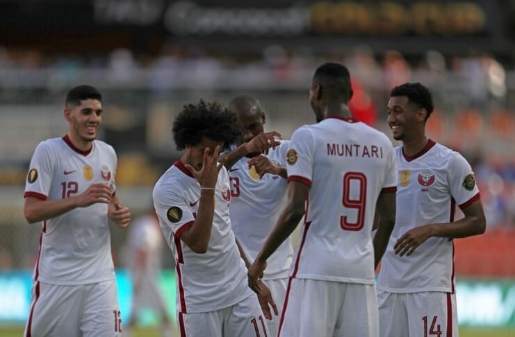 Timnas Qatar tampil memukau dan menang telak atas Grenada pada matchday II Piala Emas 2021.
