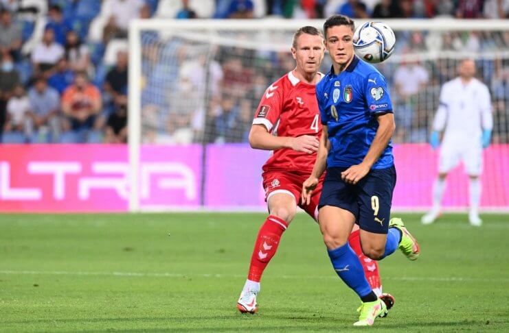 Italia vs Lithuania, Giacomo Raspadori - Twitter @Azzurri
