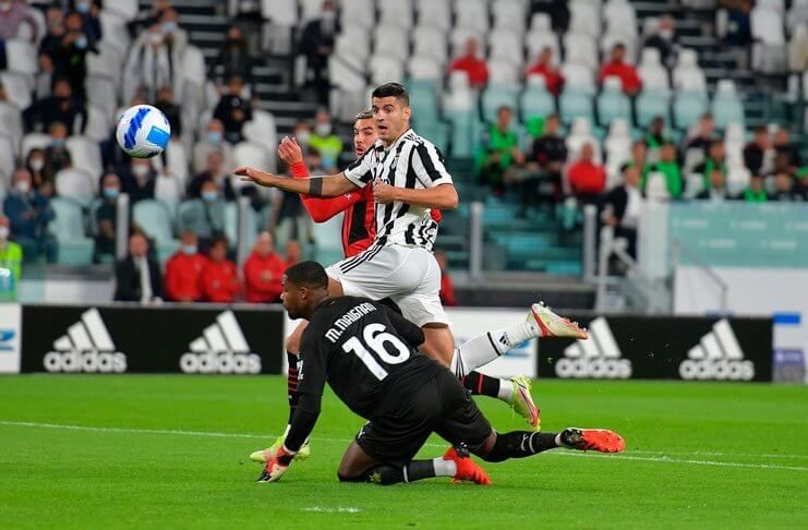 Juventus mencetak gol cepat lewat Alvaro Morata dan mengontrol permainan saat menjamu AC Milan.