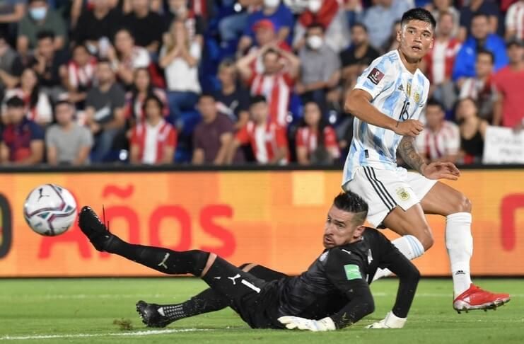 Joaquin Correa mendapatkan beberapa peluang pada babak pertama laga Paraguay vs Argentina.