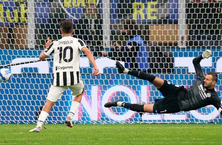 Penalti Paulo Dybala menyelamatkan tim asuhan Massimiliano Allegri dari kekalahan di kandang Inter Milan.