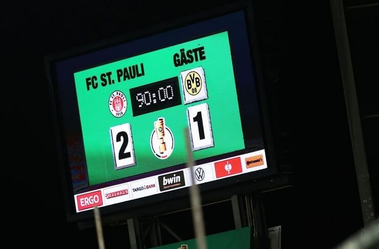 Borussia Dortmund kalah 1-2 dari St. Pauli pada babak 16 besar DFB Pokal.