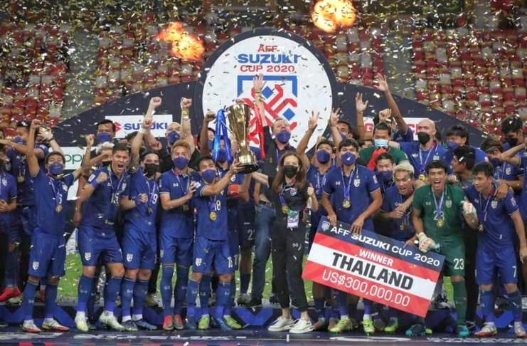 Timnas Thailand menerima hadiah 300.000 dolar AS sebagai juara Piala AFF 2020.