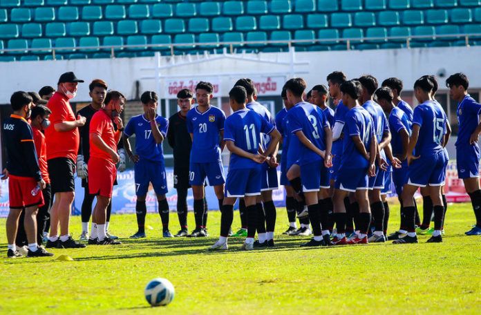 Timnas U-23 Laos bersiap menjalani 2 uji tanding jelang Piala AFF U-23 2022.