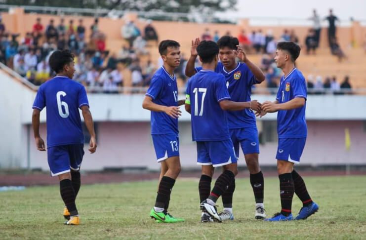 Timnas U-23 Laos menang atas Champasak FC pada uji tanding jelang Piala AFF U-23 2022.