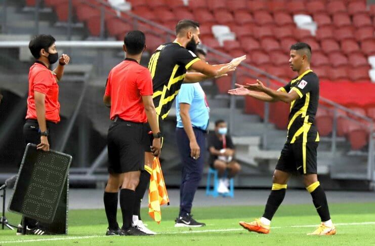 Pergantian Syafiq Rahim dengan Liridon Krasniqi membuat permainan timnas Malaysia melambat.