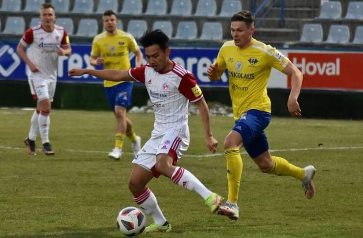 Witan Sulaeman Cetak Gol Debut untuk FK Senica di Piala Slowakia (@fk.senica)