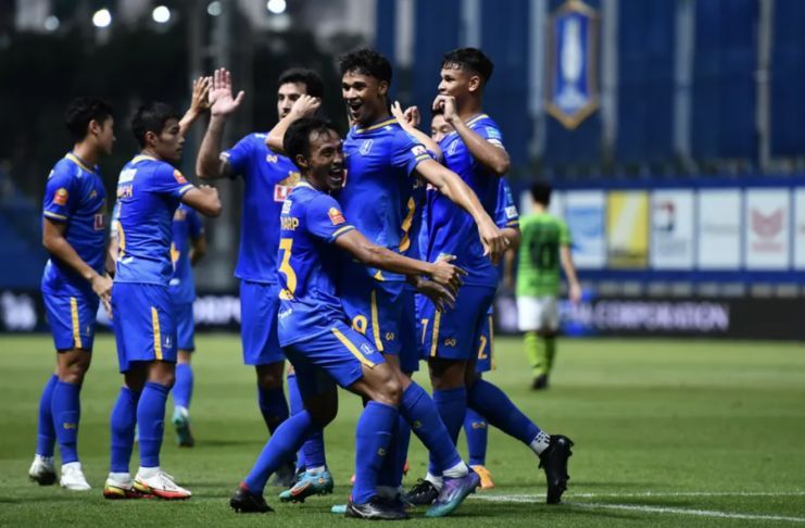 BG Pathum United vs Prachuap FC, Ikhsan Fandi selebrasi gol - Smmsport