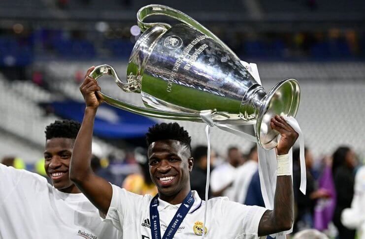 Vinicius Junior sangat bahagia akhirnya menjuarai Liga Champions bersama Real Madrid.