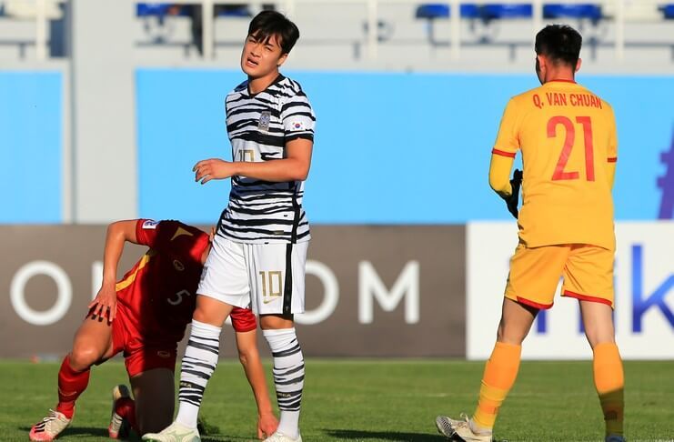 Park Jeong-in sangat kecewa belum bisa mencetak gol pada 2 laga awal di Piala Asia U-23 2022.