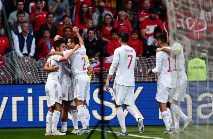 Swiss vs Spanyol Kemenangan Perdana La Furia Roja di Nations League (@SeFutbol)