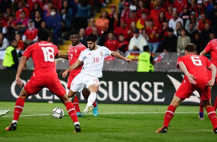 Swiss vs Spanyol Kemenangan Perdana La Furia Roja di Nations League - Marco Asensio (@SeFutbol)