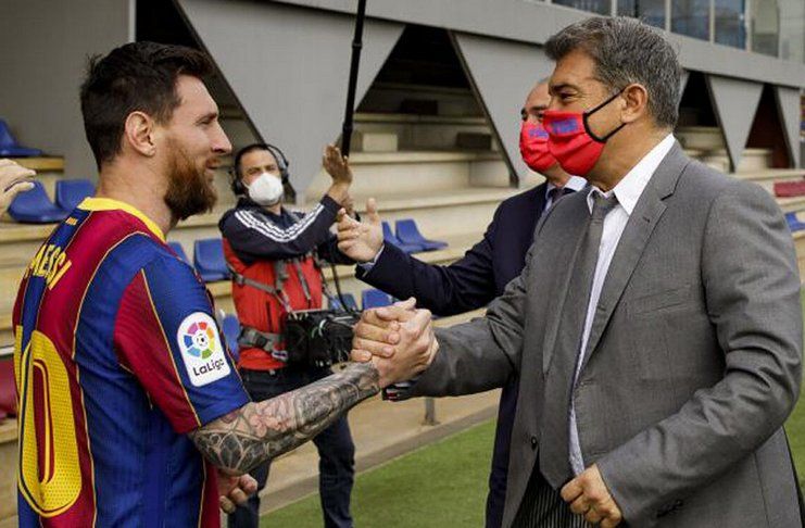 Joan Laporta - Lionel Messi - Pulang ke Barcelona - Marca
