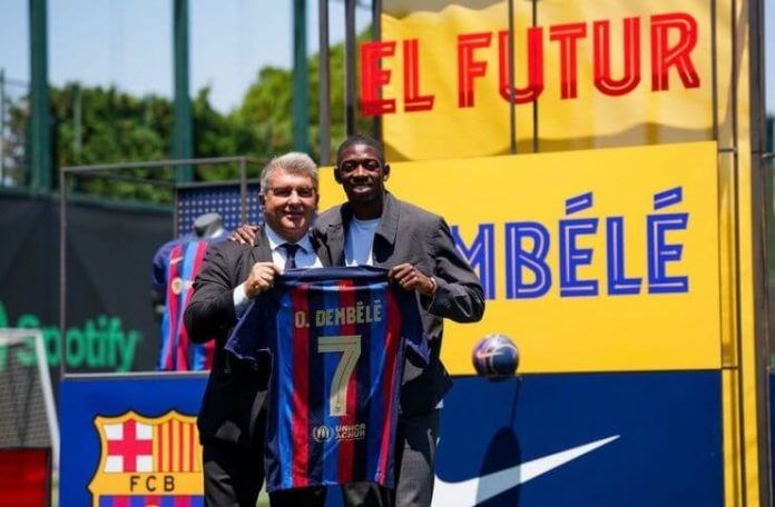 Joan Laporta Senang Ousmane Dembele Mau Turunkan Gajinya 2 (@barcacentre)