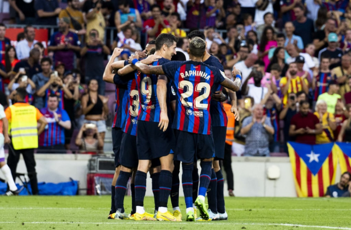 Jules Kounde - Robert Lewandowski - Barcelona vs Real Valladolid - @fcbarcelona