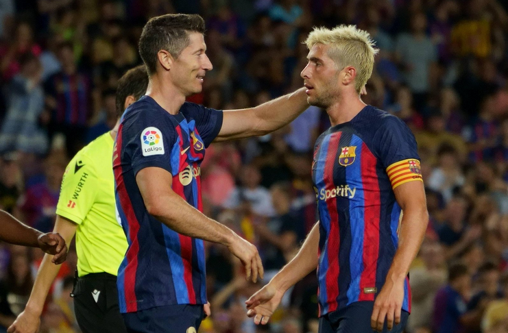 Jules Kounde - Robert Lewandowski - Barcelona vs Real Valladolid - @laligaem