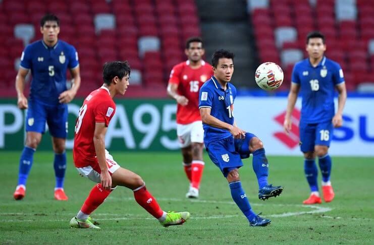 Chanathip Songkrasin 2 kali membobol gawang timnas Indonesia pada leg I final Piala AFF 2020.