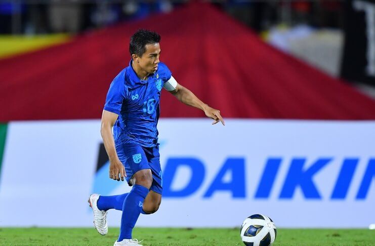 Timnas Thailand tanpa Chanathip Songkrasin saat melawan timnas Indonesia di Piala AFF 2022.