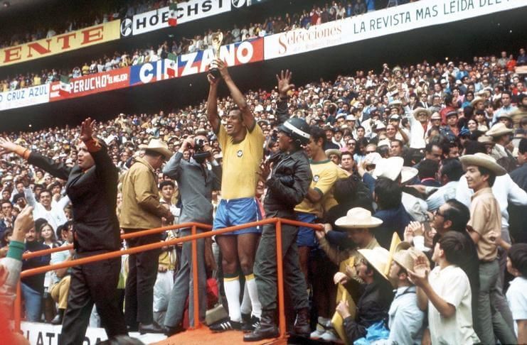 Brasil juara untuk kali ketiga di Piala Dunia 1970.