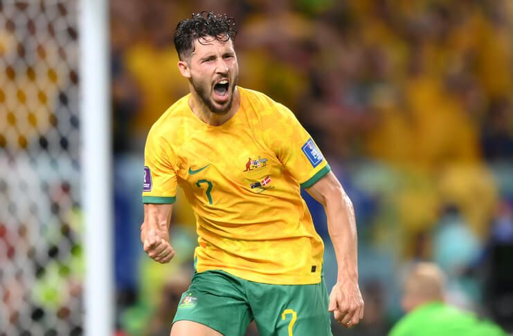 Australia vs Denmark Gol Ciamik Mathew Leckie Bawa Socceroos ke 16 Besar 2 (@Socceroos)