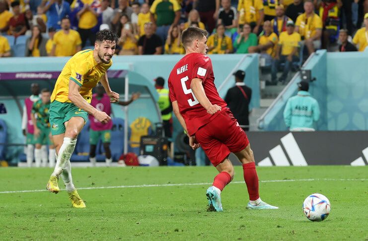 Australia vs Denmark Gol Ciamik Mathew Leckie Bawa Socceroos ke 16 Besar (@Socceroos)