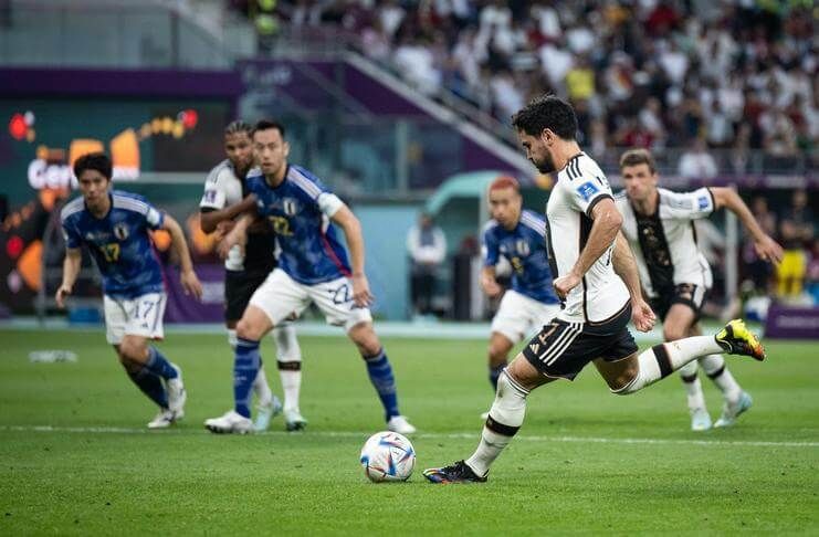 Ilkay Guendogan sempat membuat gol saat Jerman melawan Jepang.
