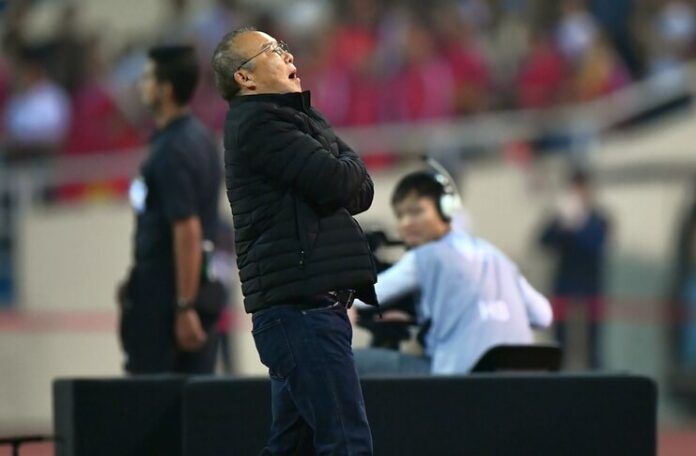 Park Hang-seo kecewa gagal menang pada laga kandang terakhirnya sebagai pelatih timnas Vietnam.