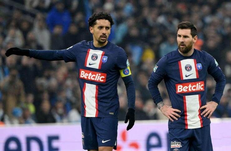 Marquinhos kecewa berat PSG disingkirkan Olympique Marseille di Coupe de France.