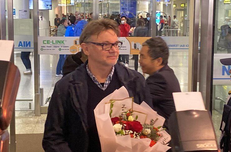Philippe Troussier tiba di Vietnam pada 26 Februari 2023.