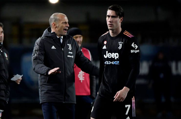Massimiliano Allegri coach of Juventus FC and Dusan