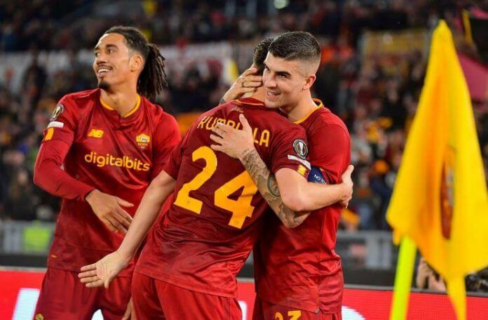 Laga Roma vs Sociedad pada leg I babak 16 besar Liga Europa berakhir 2-0.