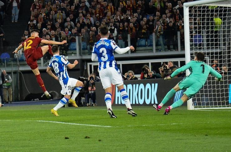 Stephan El Shaarawy membuka gol pada laga Roma vs Sociedad.
