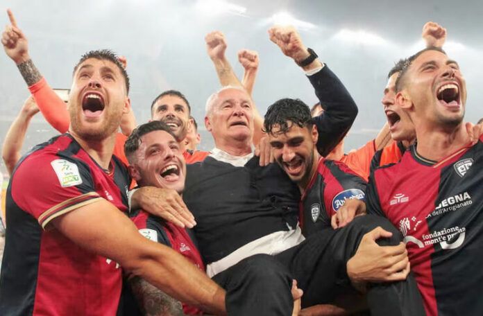 Claudio Ranieri membawa Cagliari kembali ke Serie A.