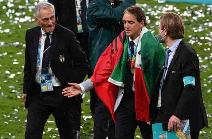 Roberto Mancini Serang Presiden FIGC - Gabriele Gravina