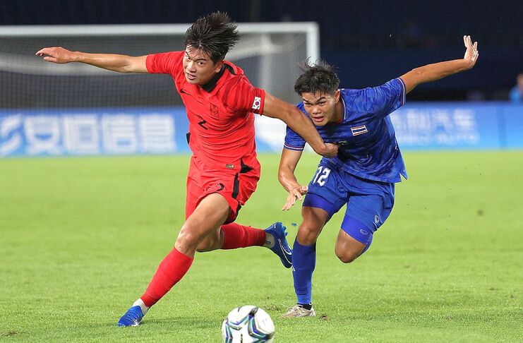 Timnas U-23 Korsel asuhan Hwang Sun-hong menang 4-0 atas timnas U-23 Thailand.