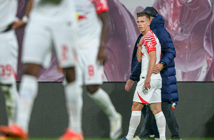 Dani Olmo cedera bahu - RB Leipzig - Marco Rose - @rbleipzig