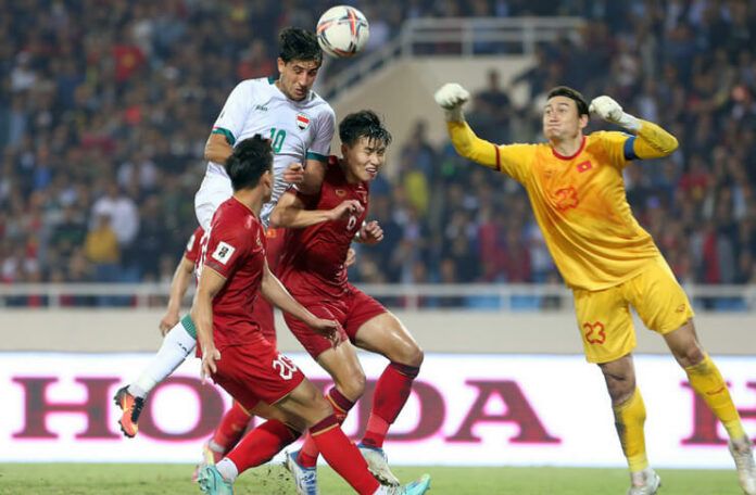 Timnas Vietnam hampir saja mampu menahan timnas Irak.