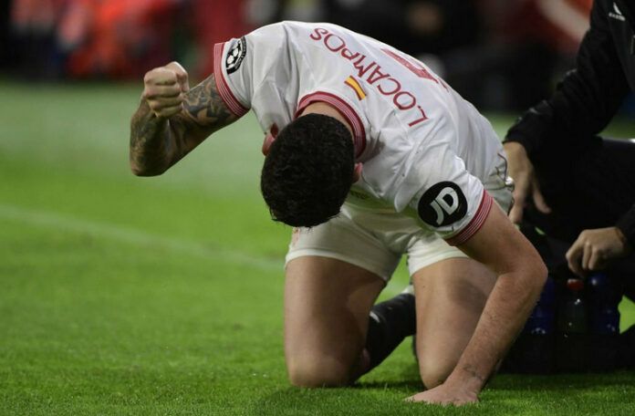 kartu merah Lucas Ocampos - Diego Alonso - Sevilla vs PSV - Getty Images 2