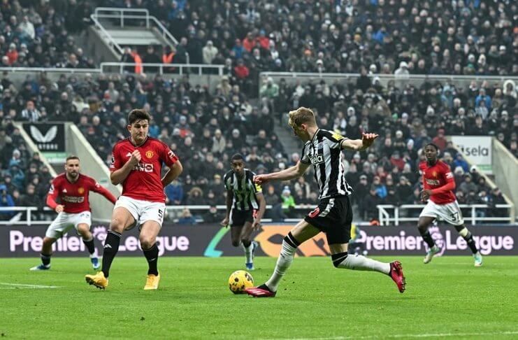 Anthony Gordon mencetak satu-satunya gol pada laga Newcastle United vs Manchester United.