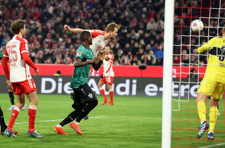 Harry Kane sudah mencetak 21 gol dalam 16 laga di Bundesliga musim ini.