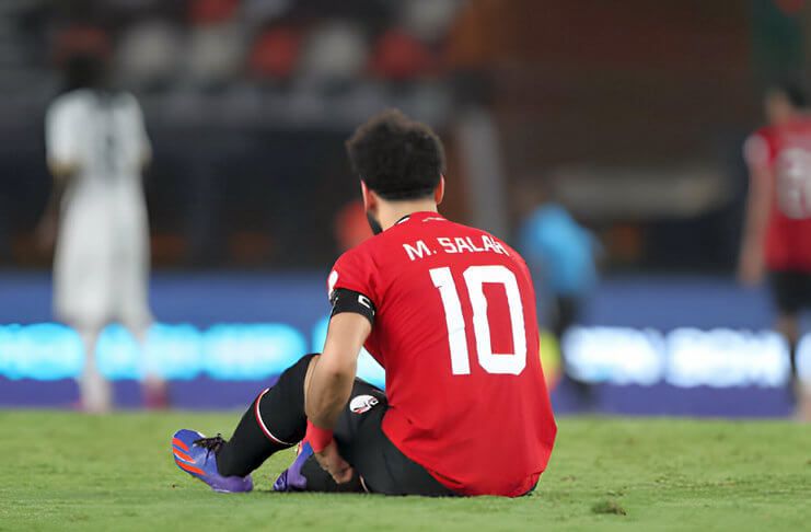Mohamed Salah mengalami masalah pada hamstring-nya saat Mesir lawan Ghana.