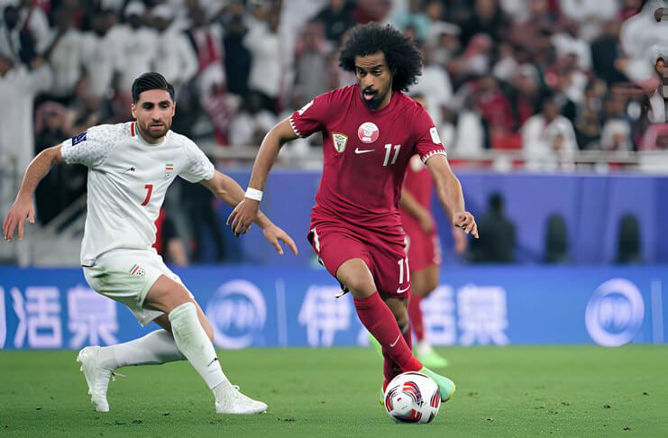 Akram Afif tampil gemilang bersama timnas Qatar di Piala Asia 2023.